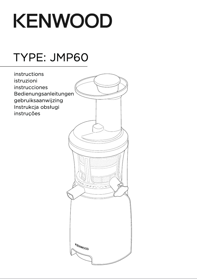 Page 1 de la notice Manuel utilisateur Kenwood Pure Juice JMP60