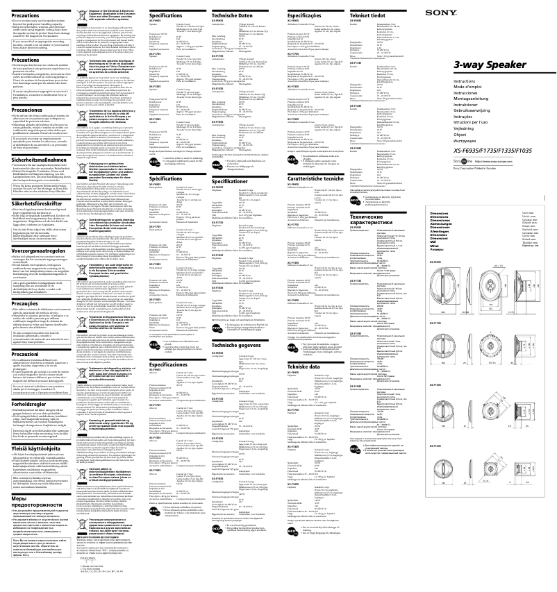 Image de la première page du manuel de l'appareil XS-F6935