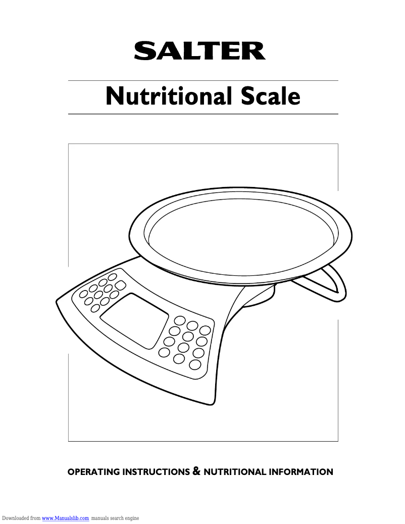 Page 1 de la notice Manuel utilisateur Salter SH6941