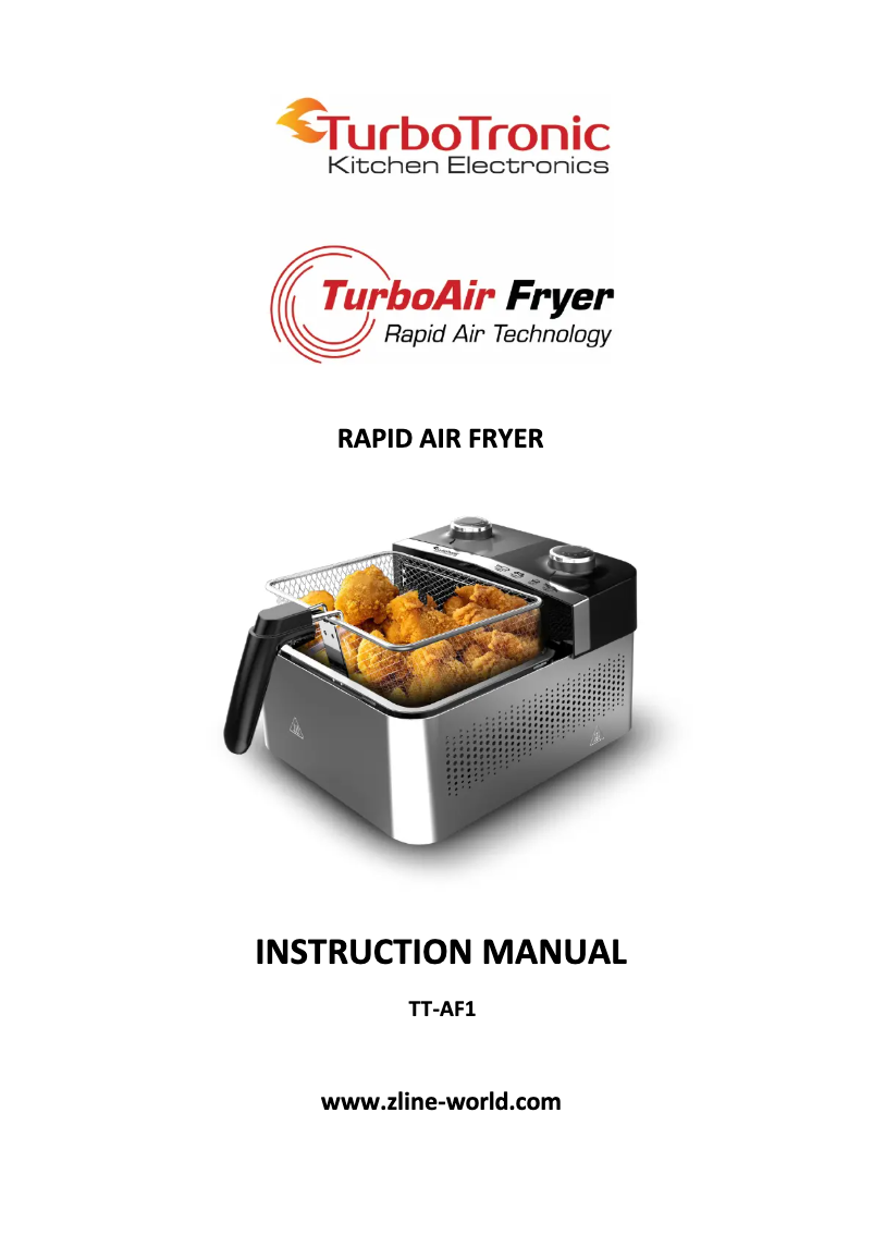 Page n°1 - Manuel utilisateur TurboTronic TurboAir Fryer TT-AF1