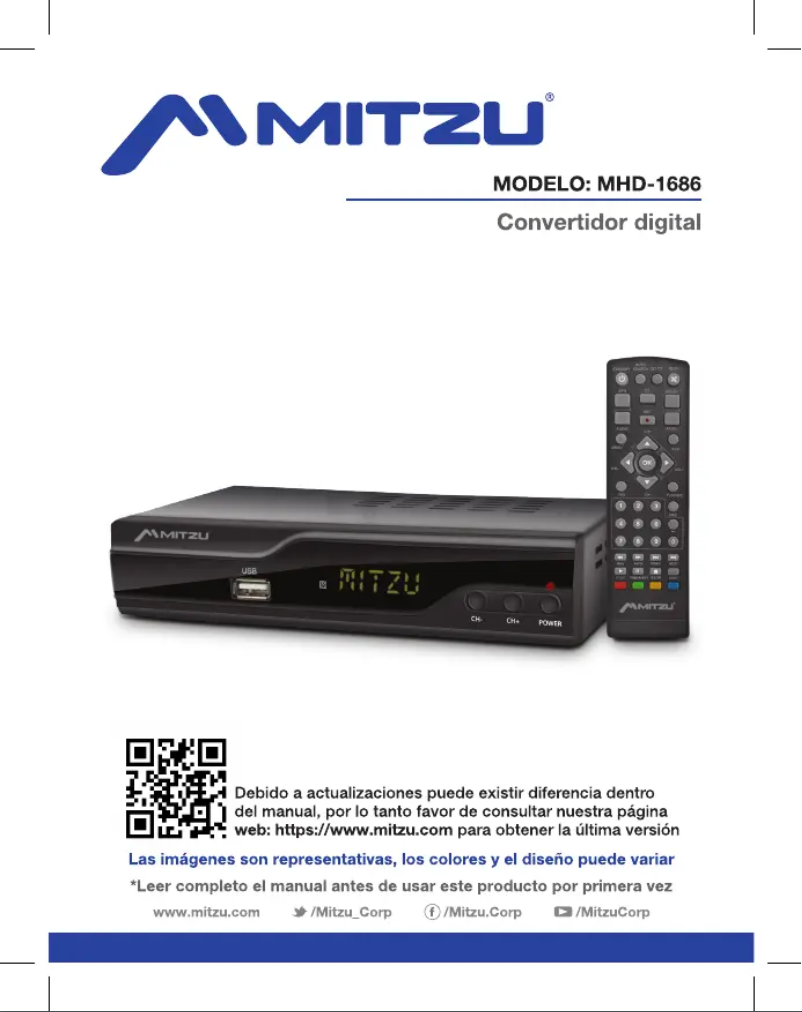 Page 1 de la notice Manuel utilisateur Mitzu MHD-1686