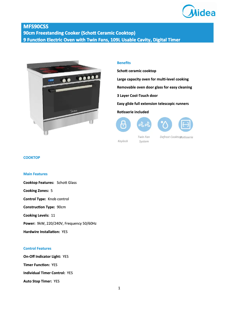 Image de la première page du manuel de l'appareil MFS90CSS