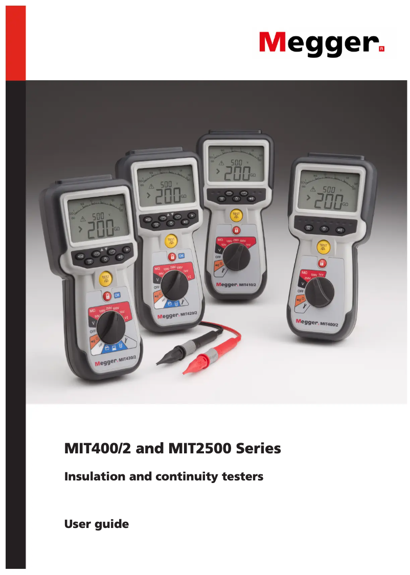 Page 1 de la notice Manuel utilisateur Megger MIT415