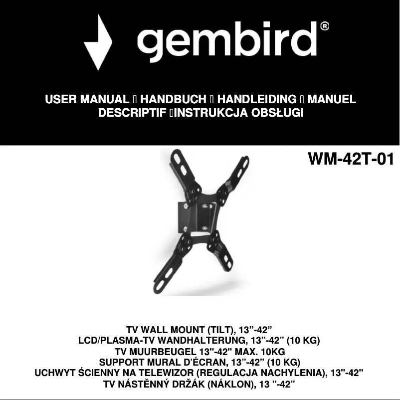 Page n°1 - Manuel utilisateur Gembird WM-42T-01