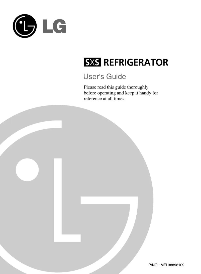 Image de la première page du manuel de l'appareil GR-P257ZGG