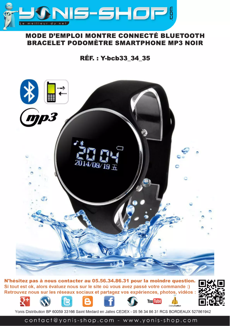 Image de la première page du manuel de l'appareil Y-BCB34