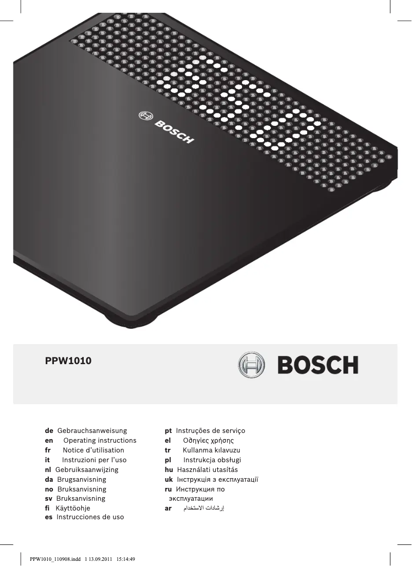 Page n°1 - Manuel utilisateur Bosch PPW1010 AxxenceCrystal