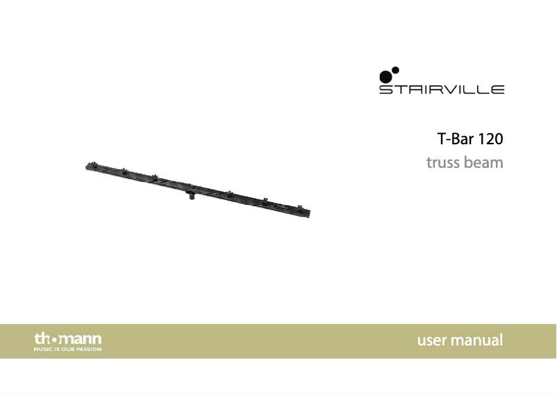 Page n°1 - Manuel utilisateur Stairville T-Bar 120