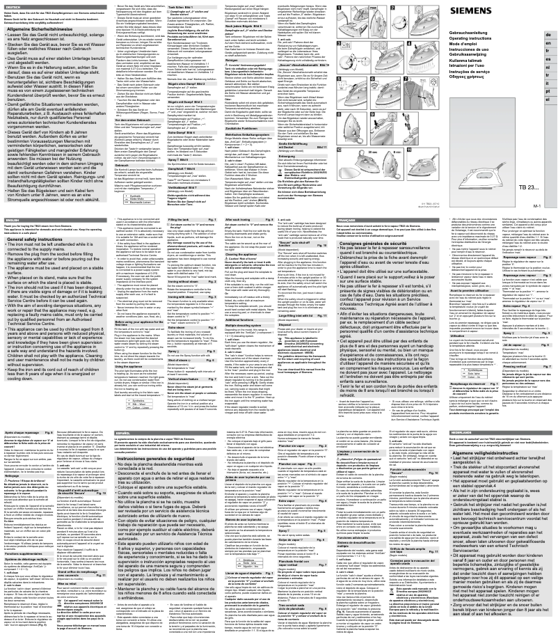 Page 1 de la notice Manuel utilisateur Siemens TB23610