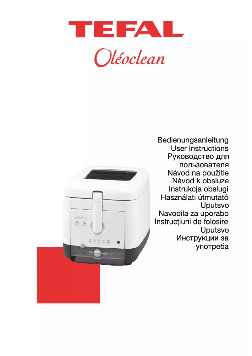 Page n°1 - Manuel utilisateur Tefal Oleoclean FA700430