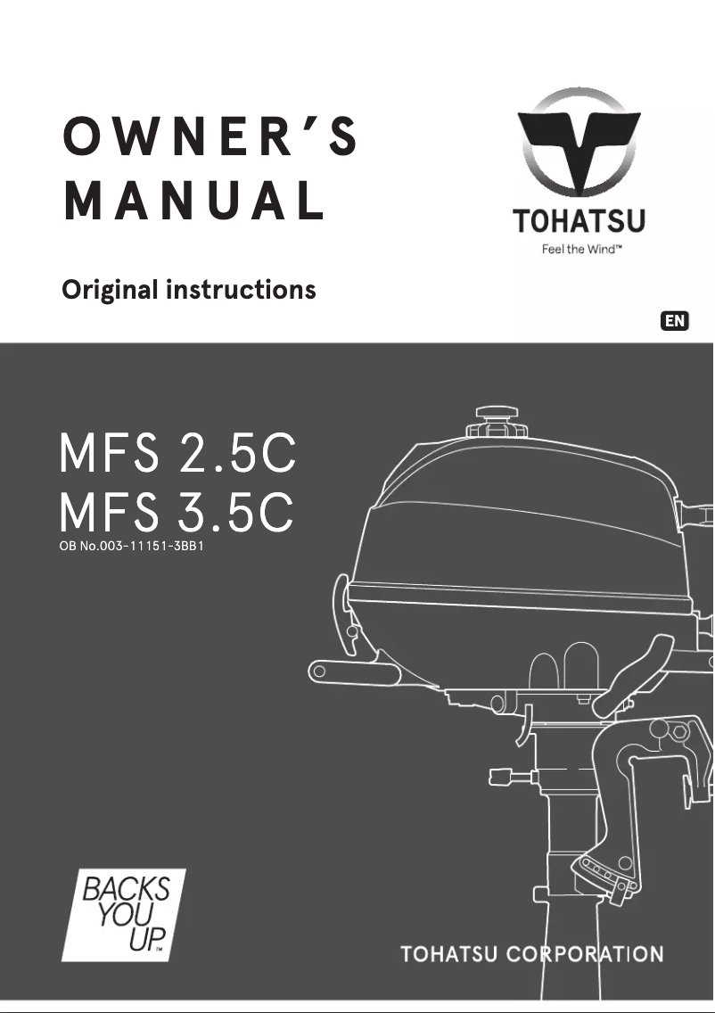 Página 1 del manual Manual de usuario Tohatsu MFS3.5C