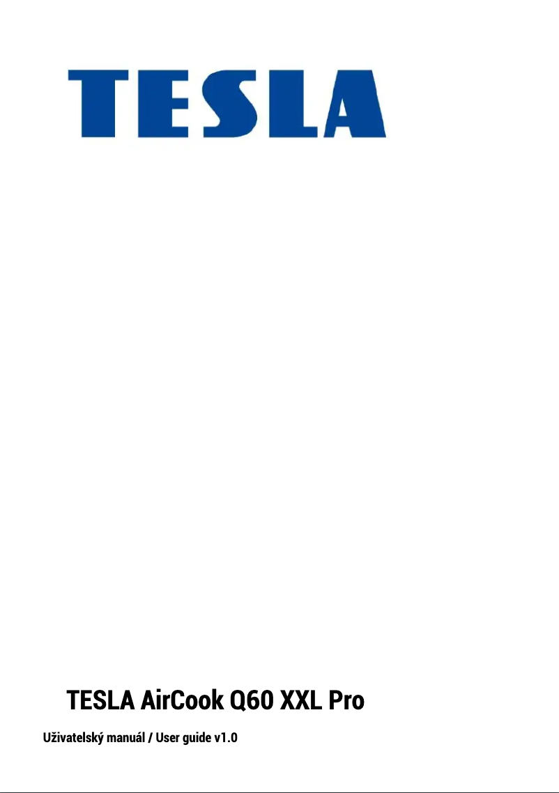 Page 1 de la notice Manuel utilisateur Tesla AirCook Q60 XXL Pro