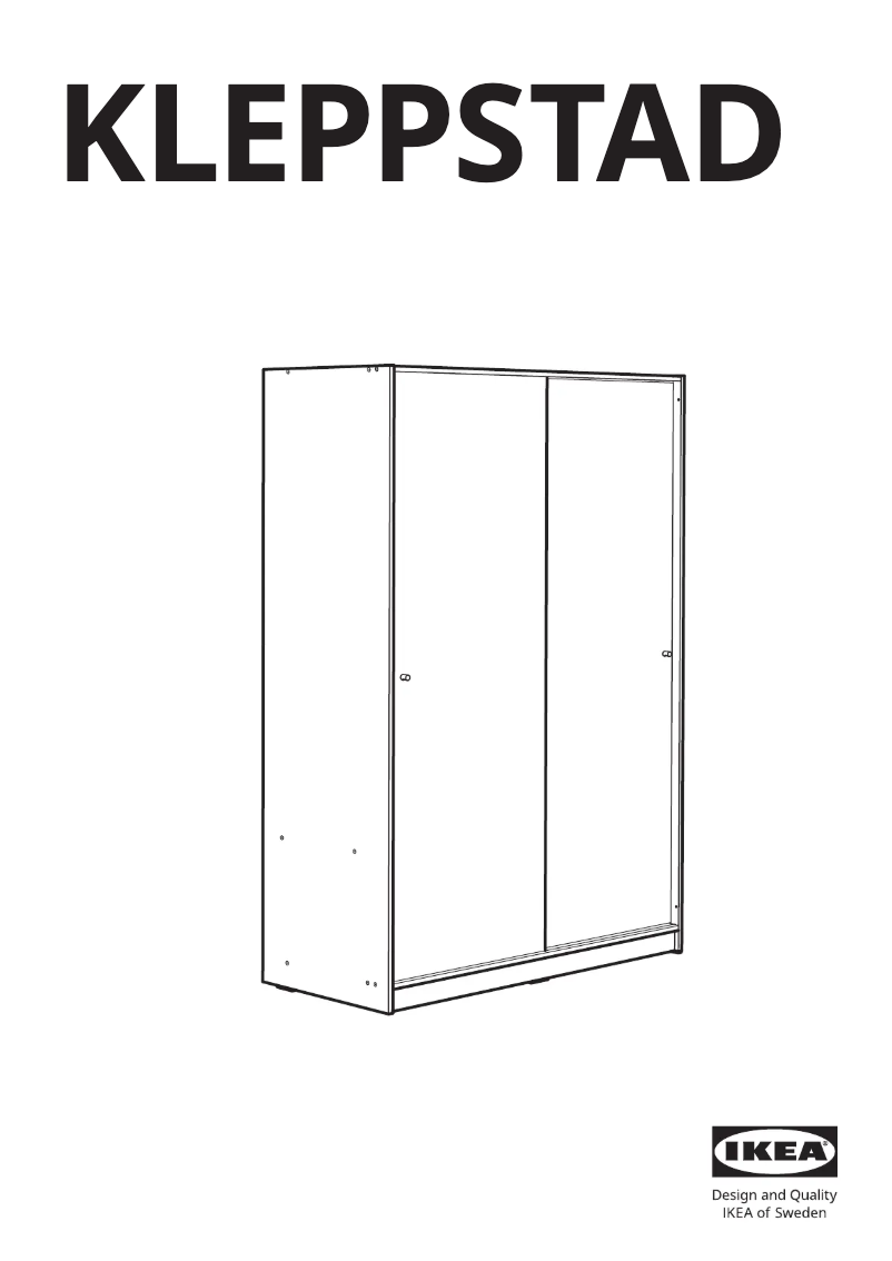 Página 1 del manual Manual de usuario Ikea KLEPPSTAD 305.459.00