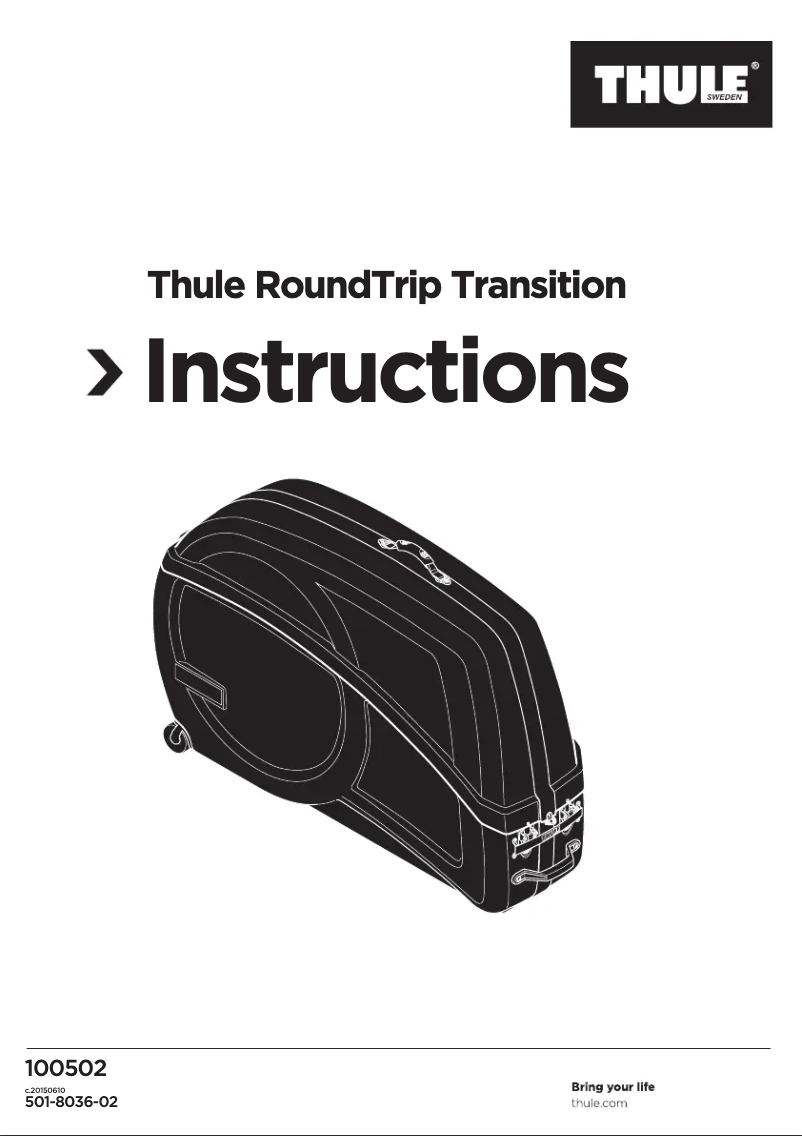 Page 1 de la notice Manuel utilisateur Thule RoundTrip Transition