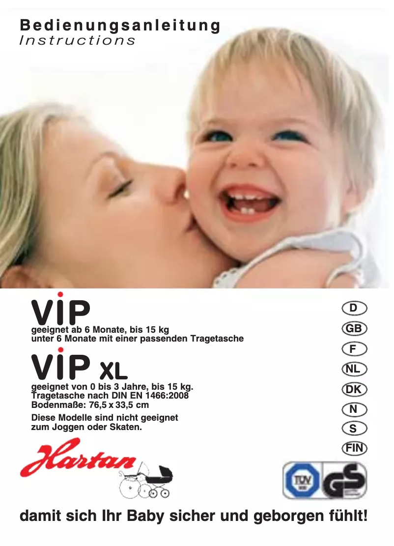 Page 1 de la notice Manuel utilisateur Hartan VIP XL