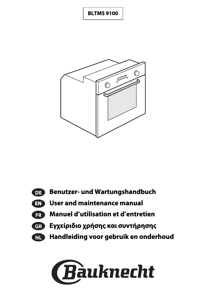 Page 1 de la notice Manuel utilisateur Bauknecht BLTMS 9100 PT
