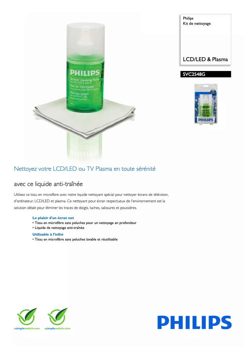 Image de la première page du manuel de l'appareil SVC2548G