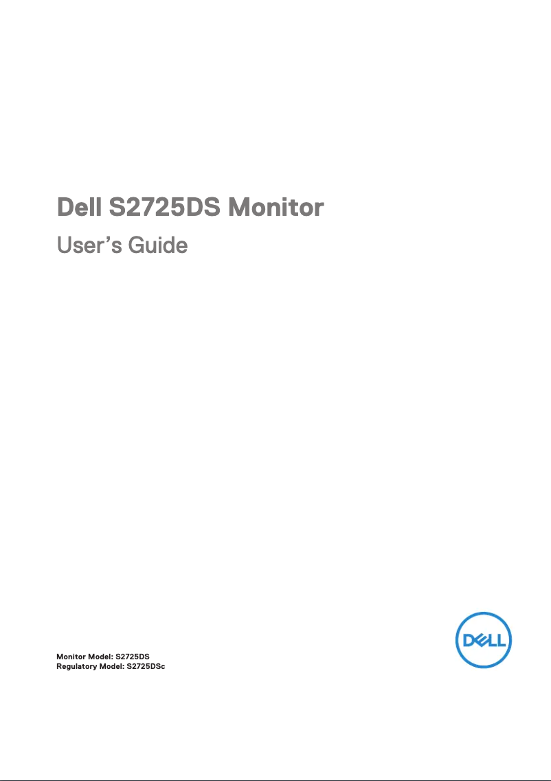 Image de la première page du manuel de l'appareil S2725DS