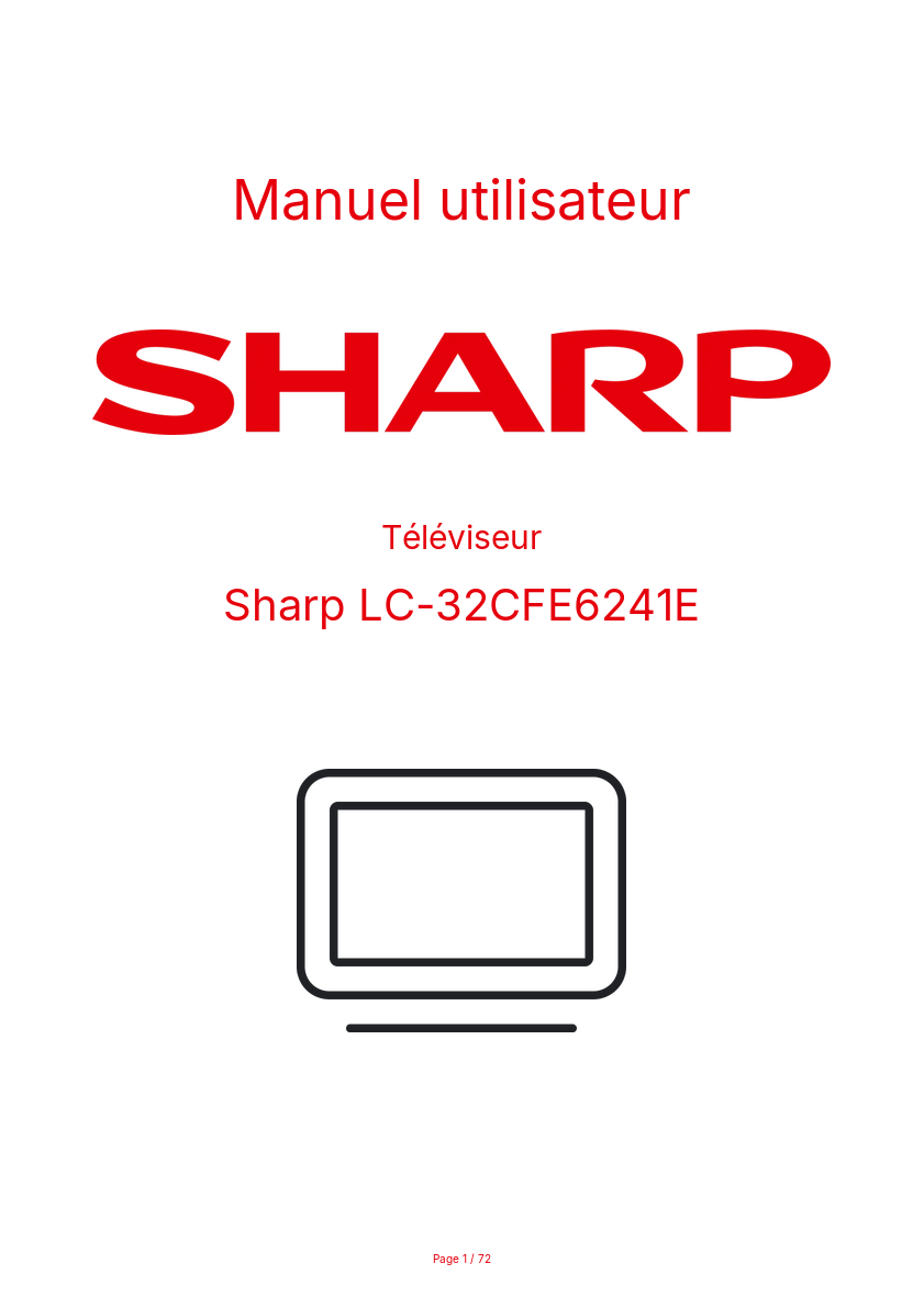 Image de la première page du manuel de l'appareil LC-32CFE6241E