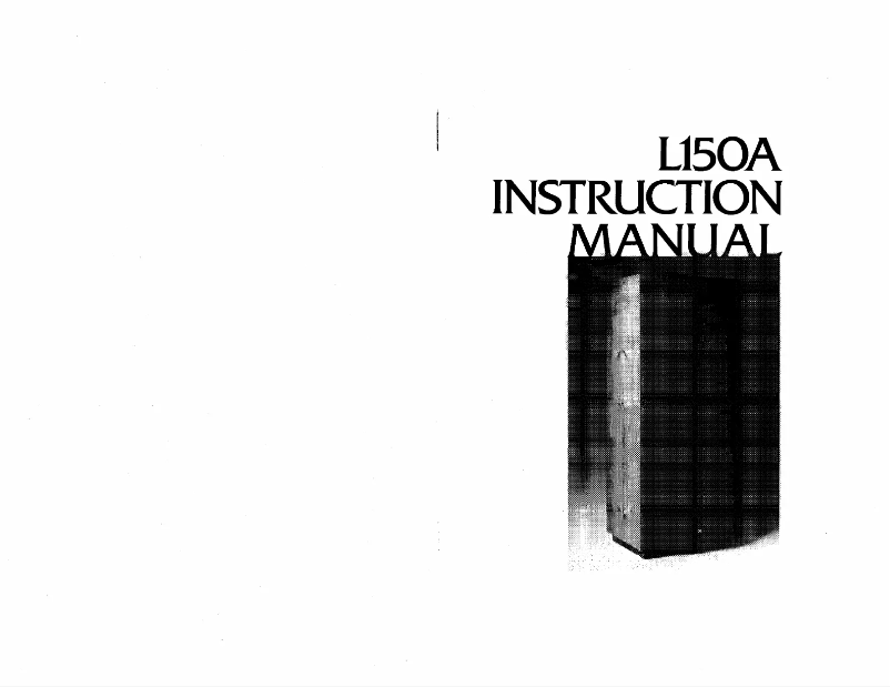 Page n°1 - Manuel utilisateur JBL L150A