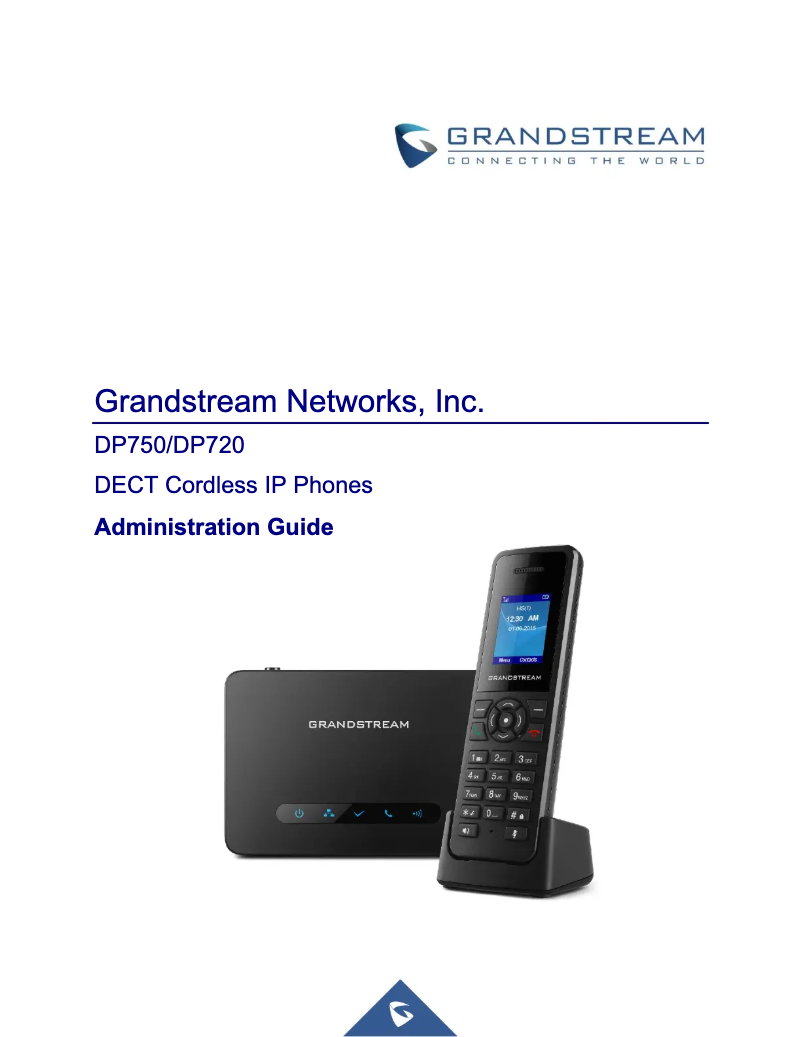 Page 1 de la notice Manuel utilisateur Grandstream DP750