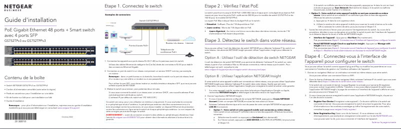 Page n°1 - Guide d'installation Netgear GS752TPPv3