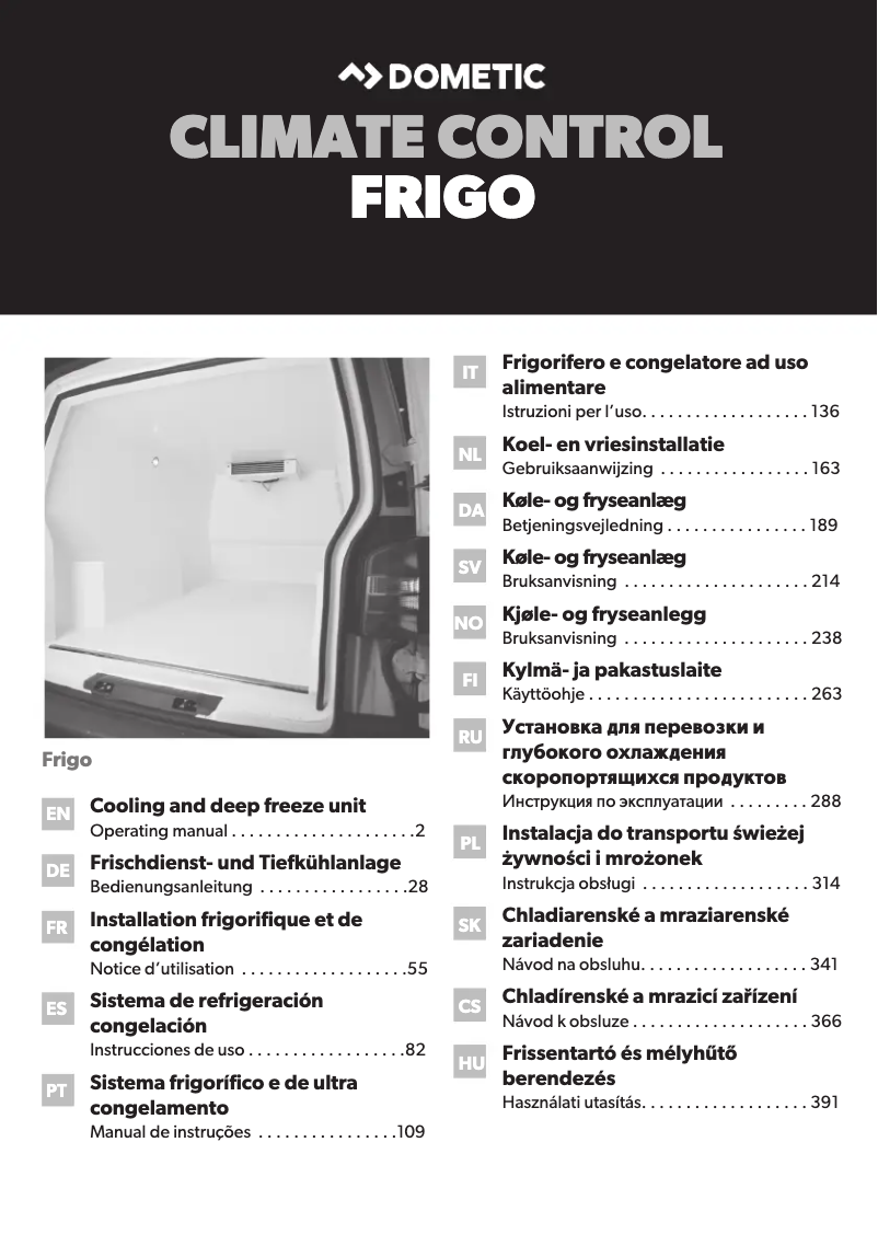 Página 1 del manual Manual de usuario Dometic Frigo EVAP404A