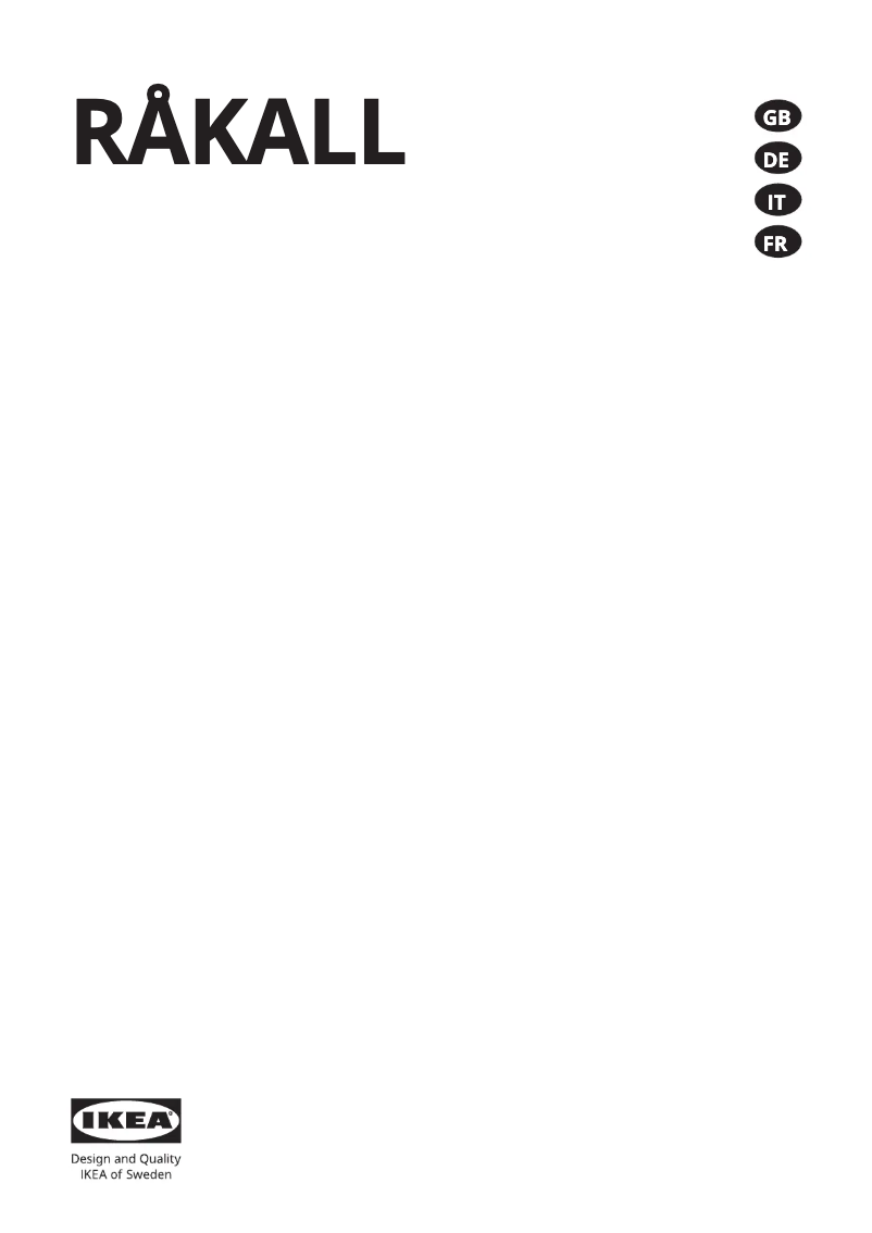 Page 1 de la notice Manuel utilisateur Ikea RÅKALL 004.999.52