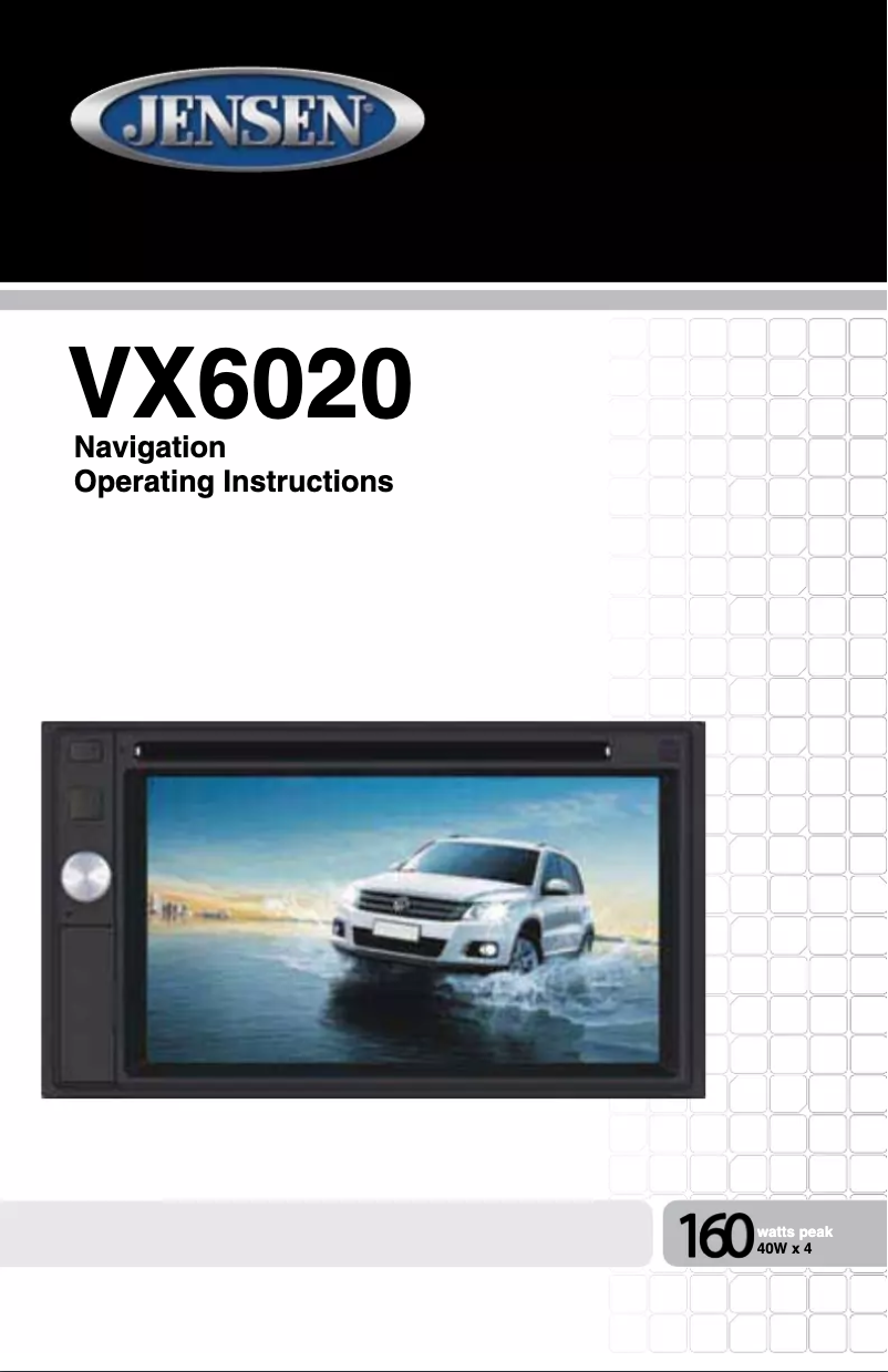 Page n°1 - Manuel utilisateur Jensen VX6020