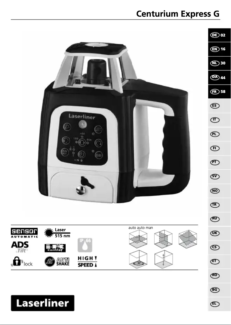 Image de la première page du manuel de l'appareil Centurium Express G 210 S