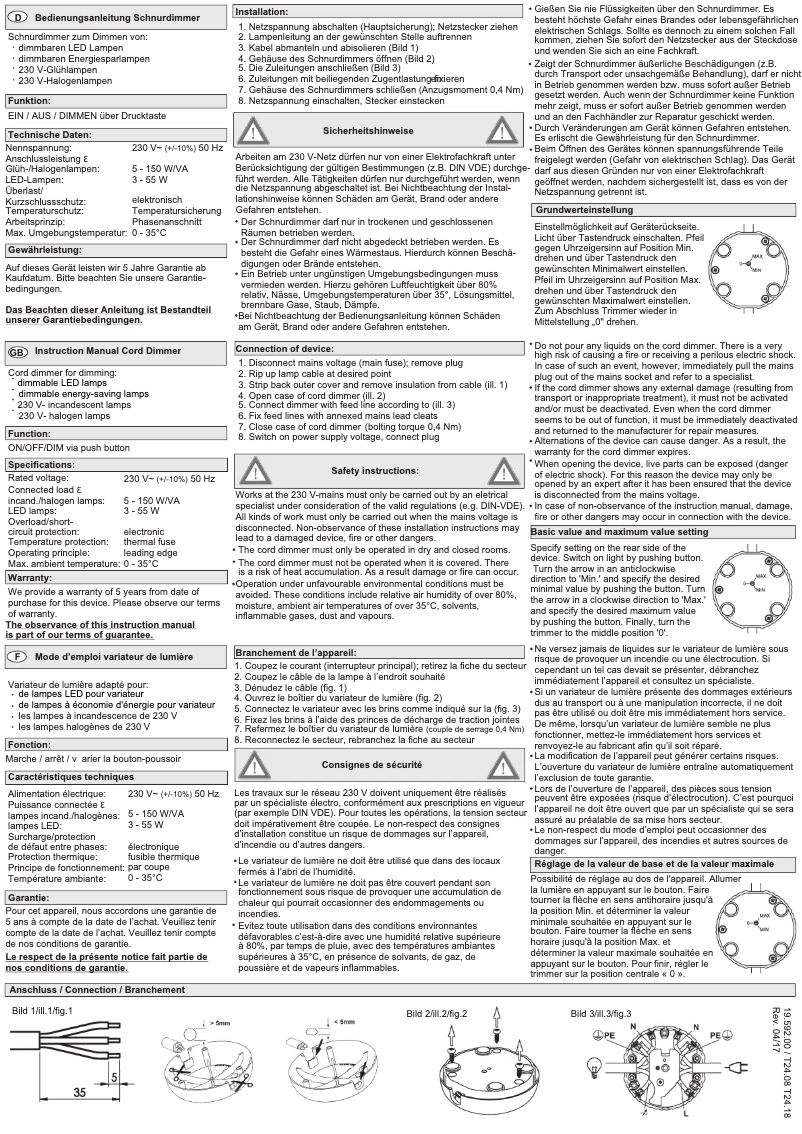 Página 1 del manual Manual de usuario Ehmann T24.08