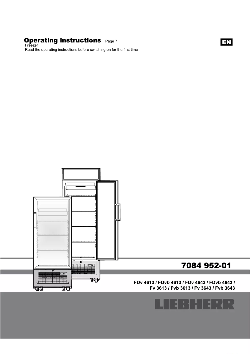 Page n°1 - Manuel utilisateur Liebherr Fv 3613