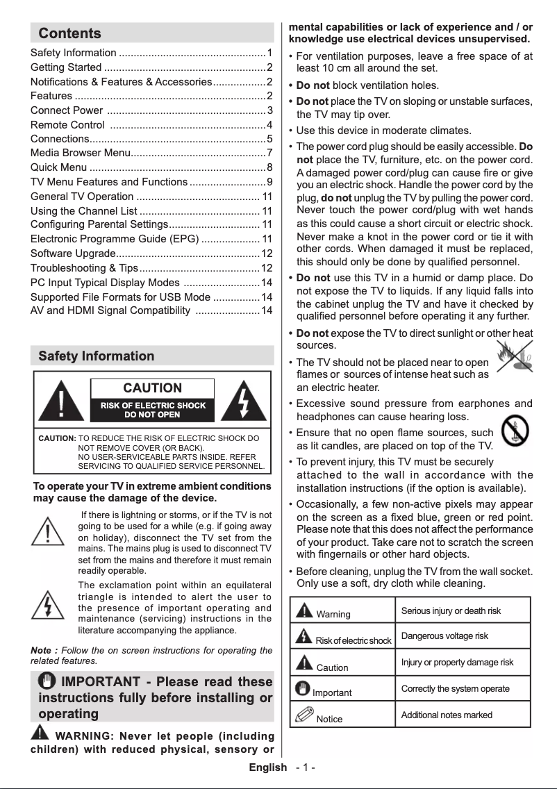Page n°1 - Manuel utilisateur Ferguson V24HD273
