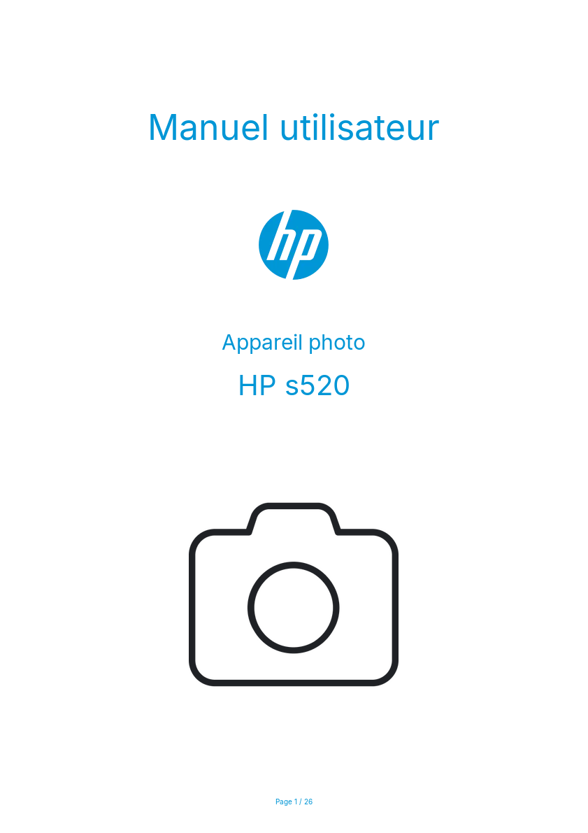 Image de la première page du manuel de l'appareil s520