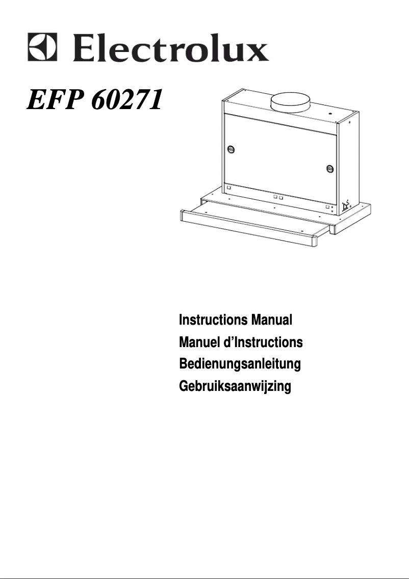 Page n°1 - Manuel utilisateur Electrolux EFP 60271x