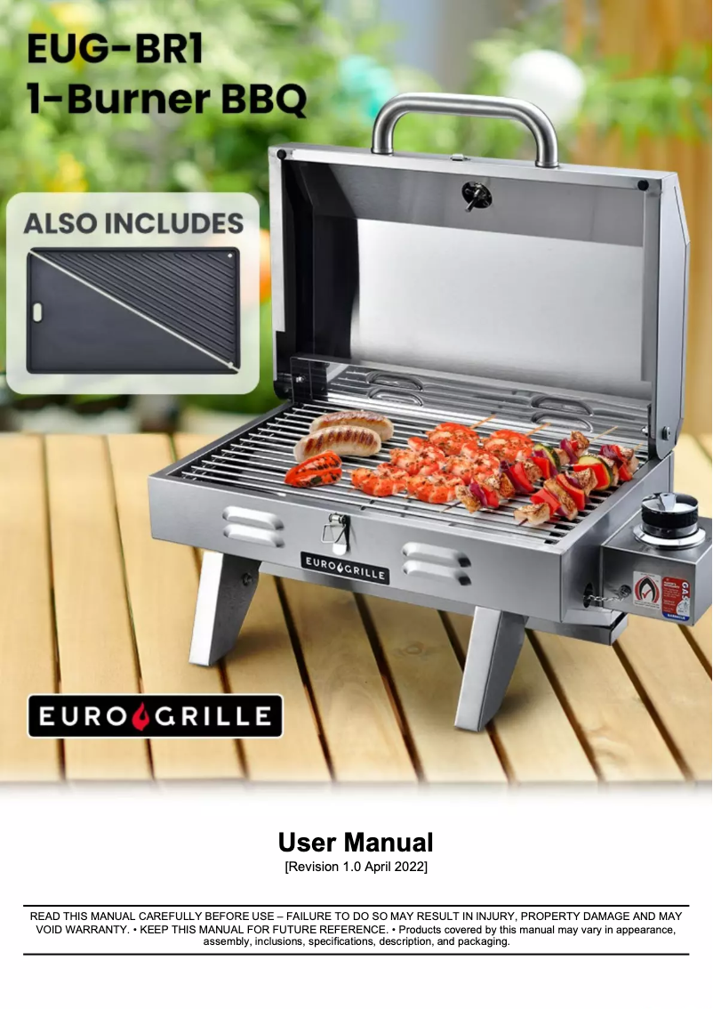 Image de la première page du manuel de l'appareil EUG-BR1