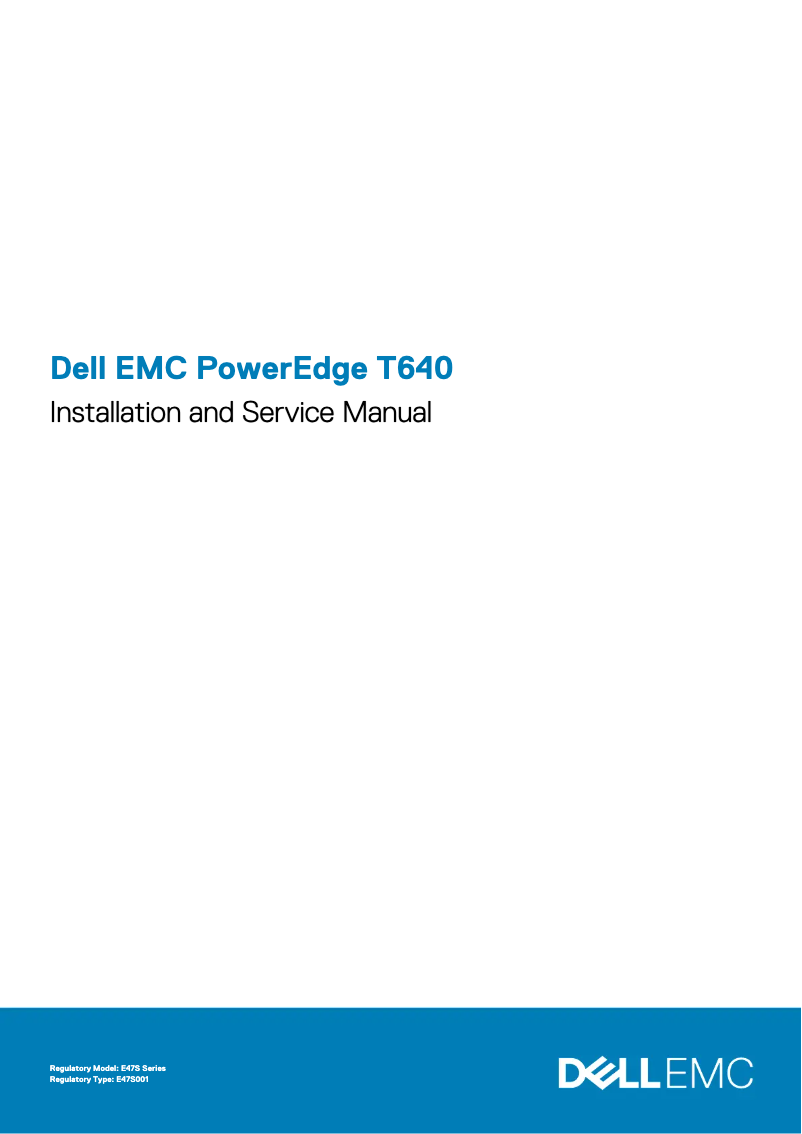 Page 1 de la notice Manuel utilisateur Dell PowerEdge T640