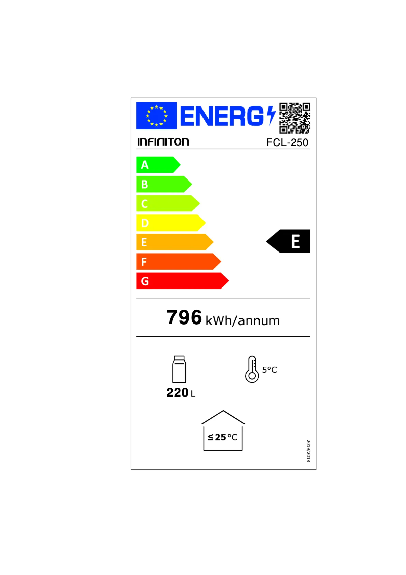 Page n°1 - Label énergétique Infiniton FCL-270