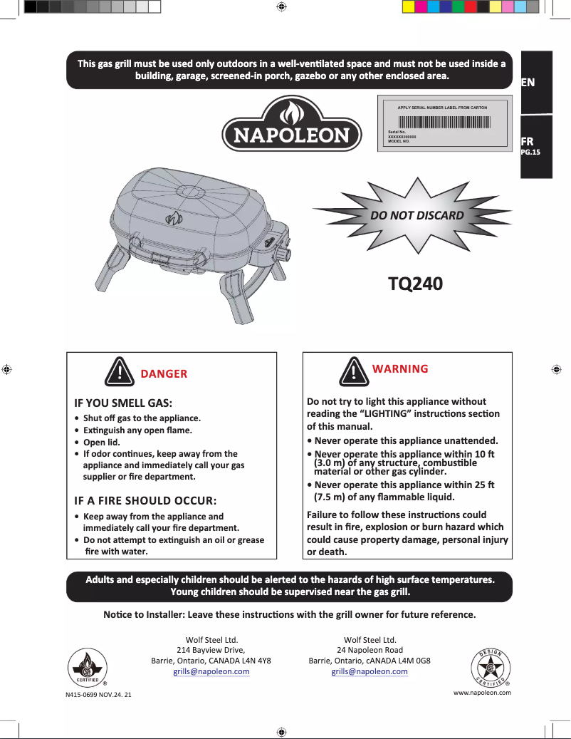 Image de la première page du manuel de l'appareil TravelQ 240