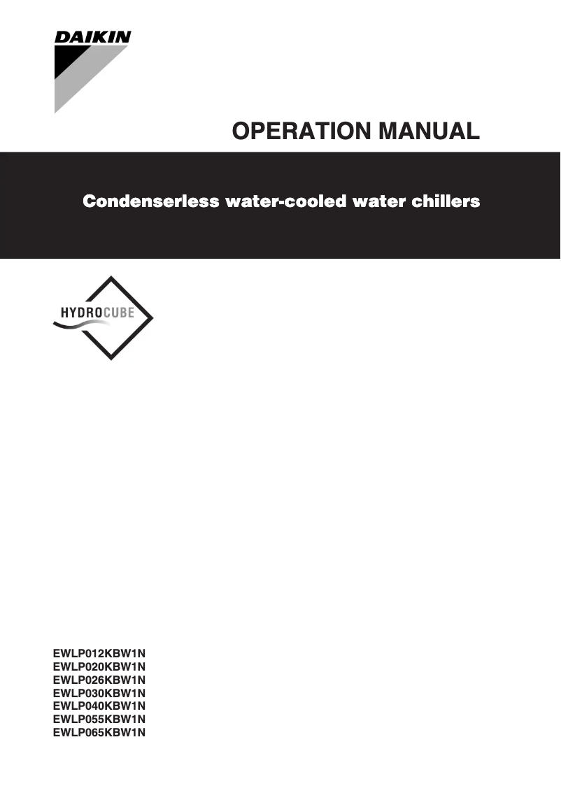 Page n°1 - Manuel utilisateur Daikin EWLP040KBW1N