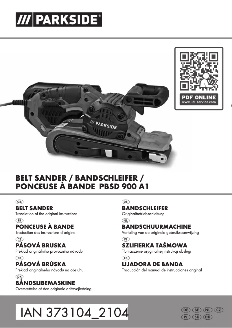 Página 1 del manual Manual de usuario Parkside PBSD 900 A1