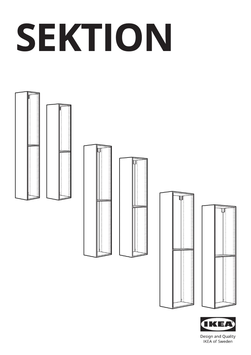 Page 1 de la notice Manuel utilisateur Ikea SEKTION 602.654.36