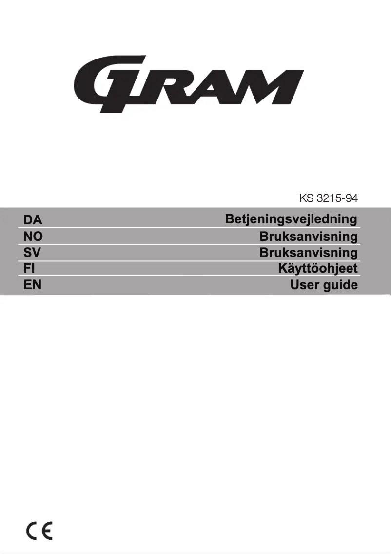 Page 1 de la notice Manuel utilisateur Gram KS 3215-94