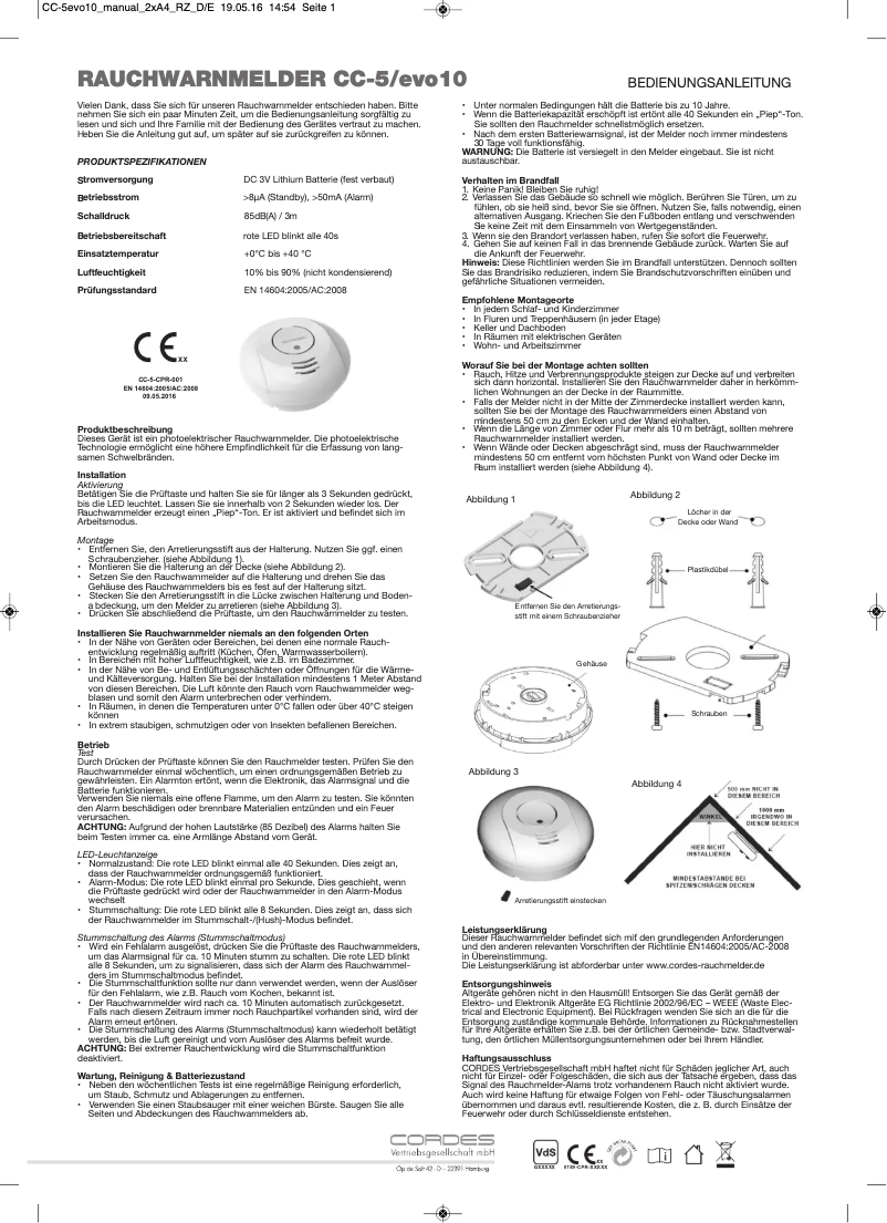 Image de la première page du manuel de l'appareil CC-5