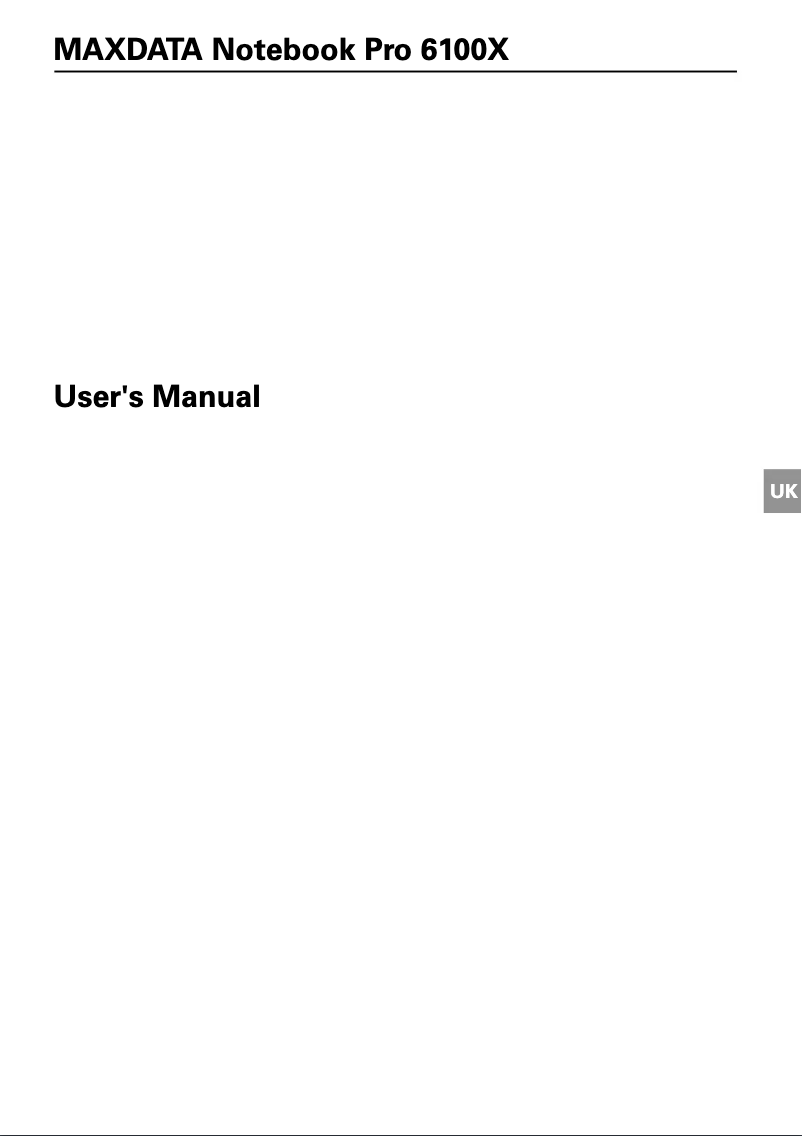 Image de la première page du manuel de l'appareil Pro 6100X