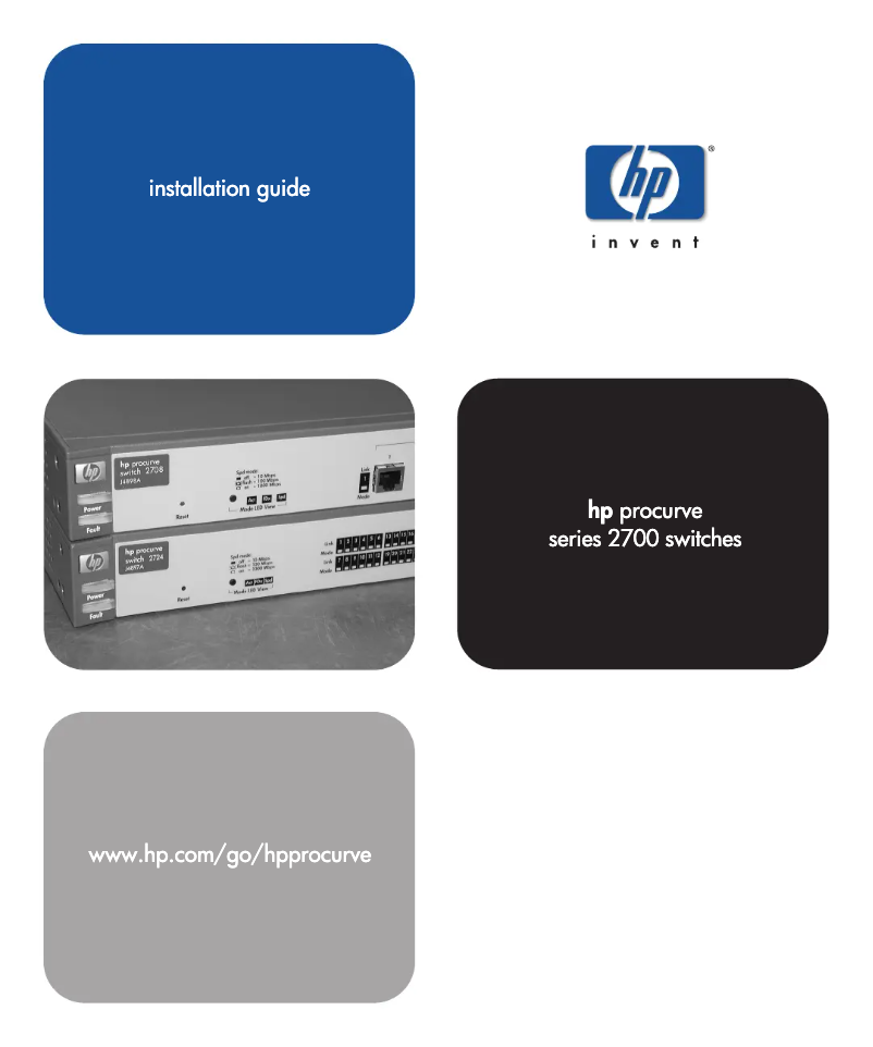 Image de la première page du manuel de l'appareil ProCurve 2700