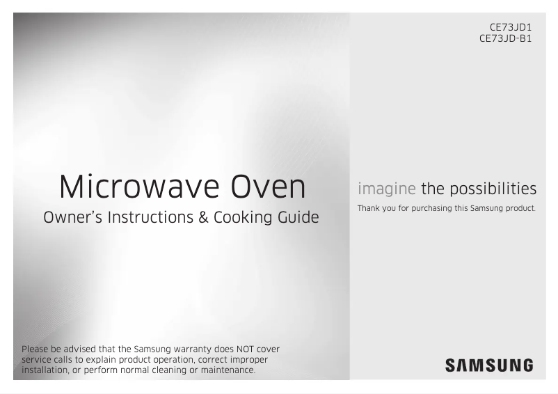 Image de la première page du manuel de l'appareil CE73JD-B1