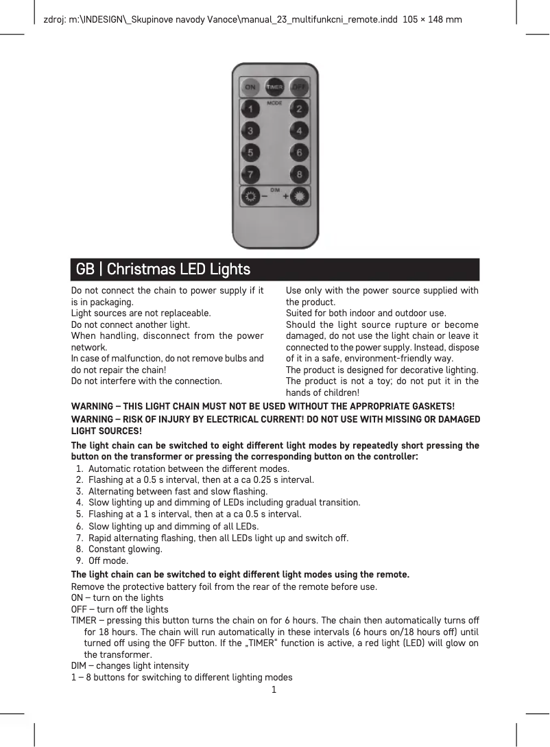 Page n°1 - Manuel utilisateur Emos D4CW02
