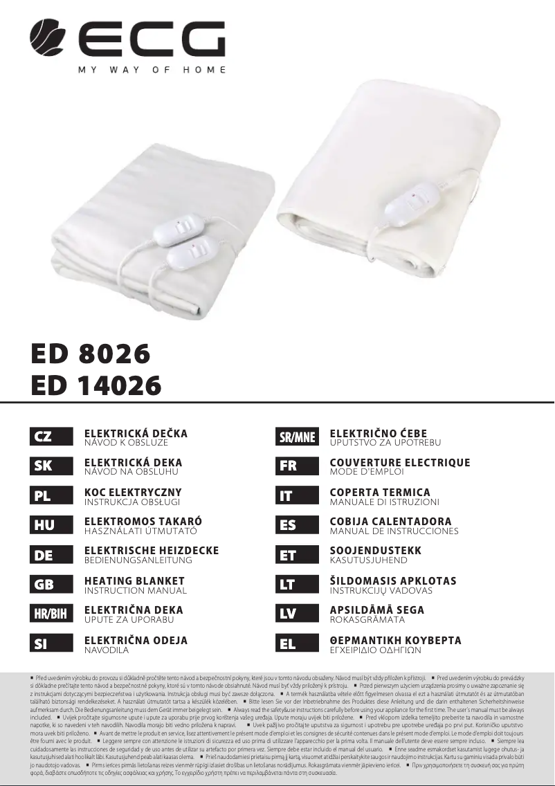 Page 1 de la notice Manuel utilisateur ECG ED 14026