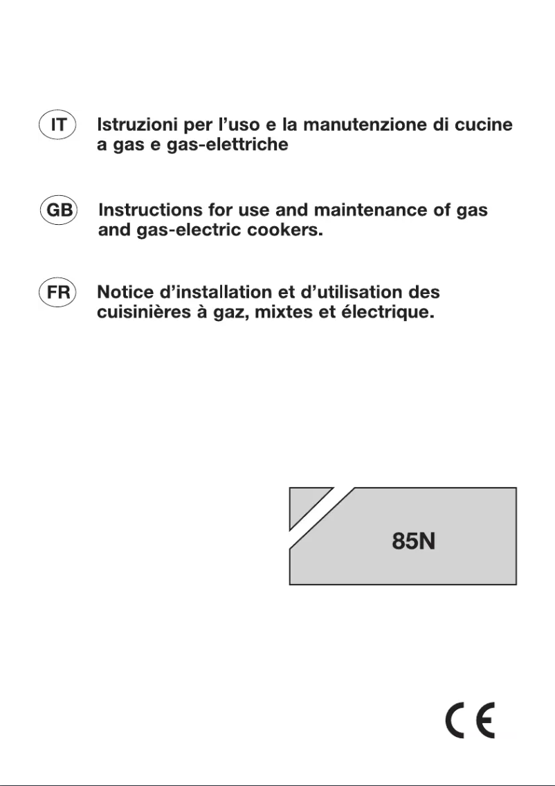 Page 1 de la notice Manuel utilisateur Bompani BO853EC/N